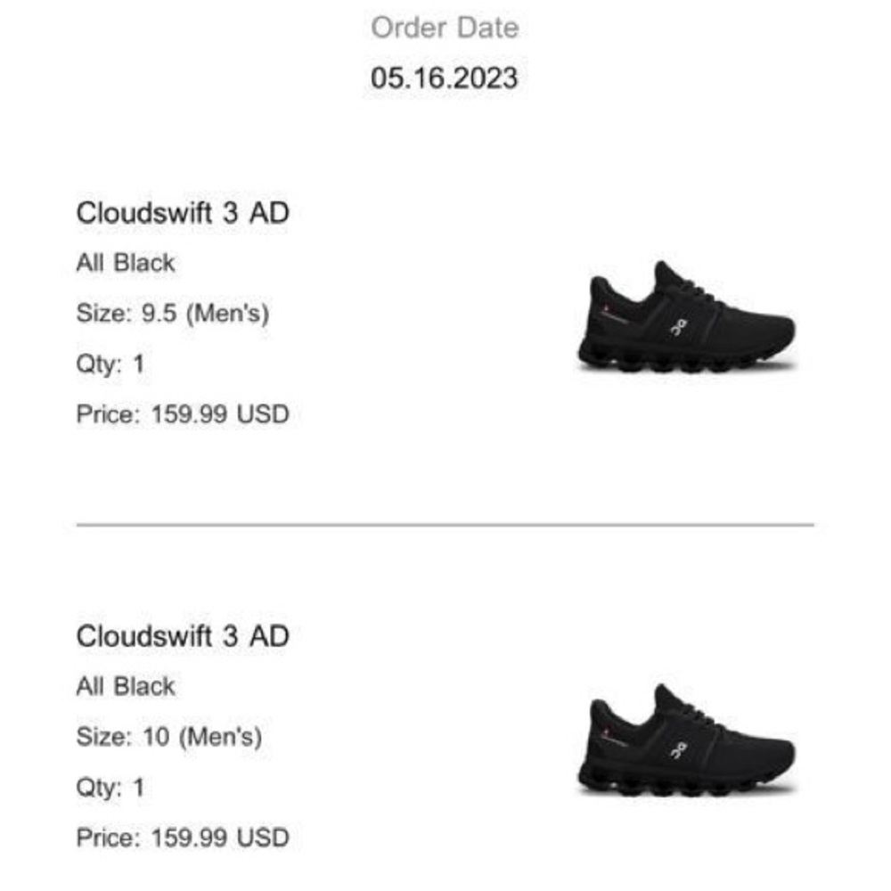 On cloud black sneakers size 10- very comfortable running shoes